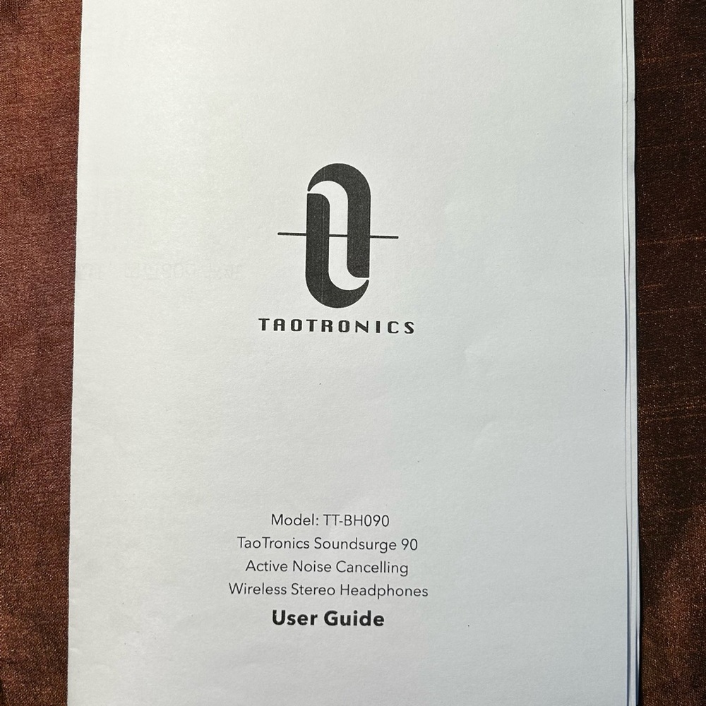 TaoTronics SoundSurge 90 Active Noise Cancelling wireless stereo Headphones - Picture 5 of 9
